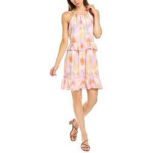 Kerrick Womens Sleeveless Mini Dress, Orange